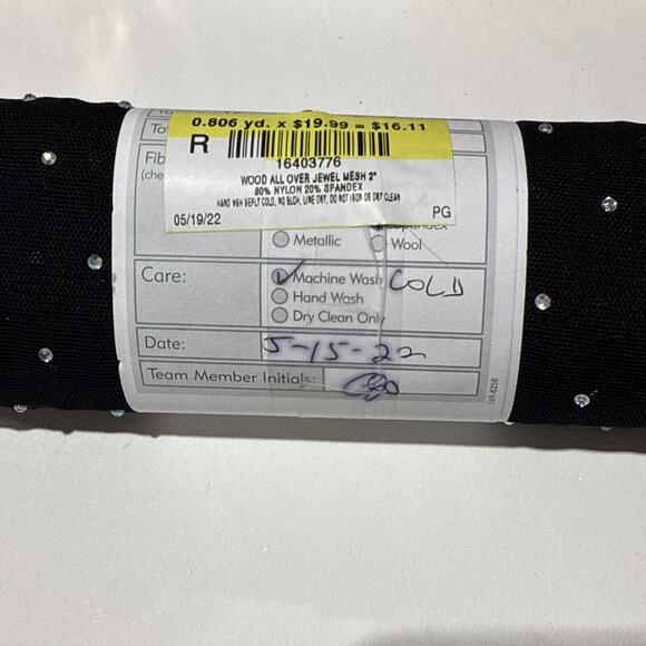 Lot Of Gold Black Metallic And Rhinestone Mesh Fabric Remnants Joann Mix – As Is - Picture 2 of 6